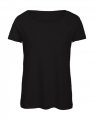 Dames T-shirt Triblend B&C TW056 Black